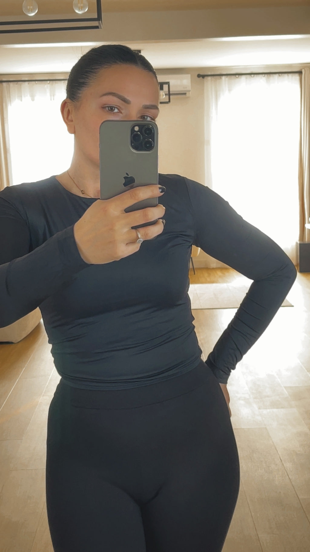 Top ajusté à manches longues