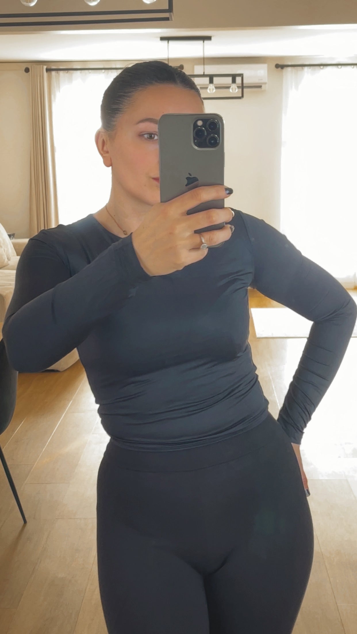 Top ajusté à manches longues