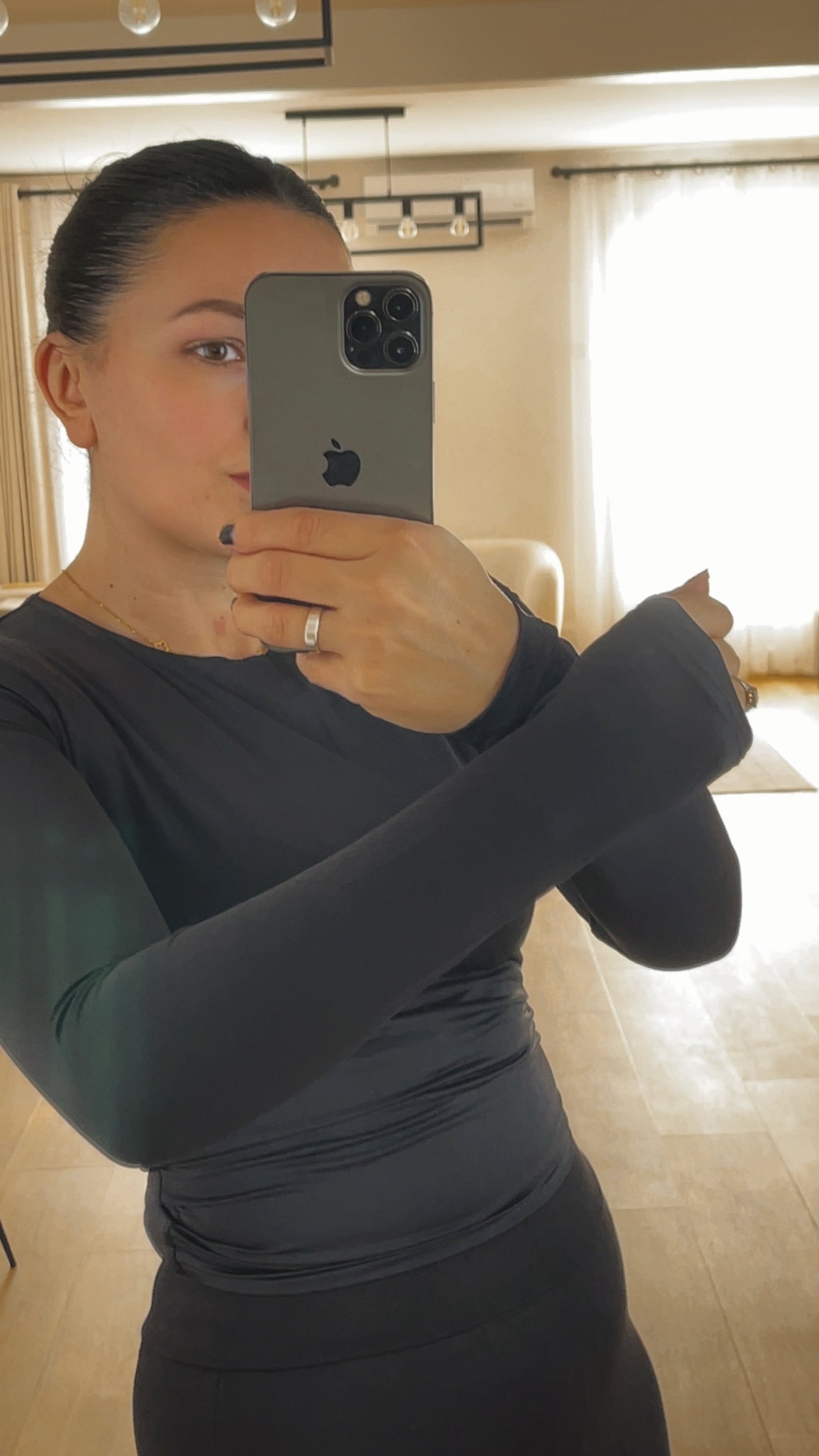 Top ajusté à manches longues