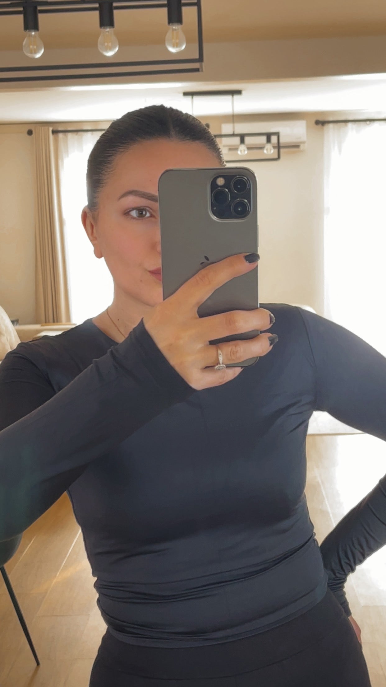 Top ajusté à manches longues