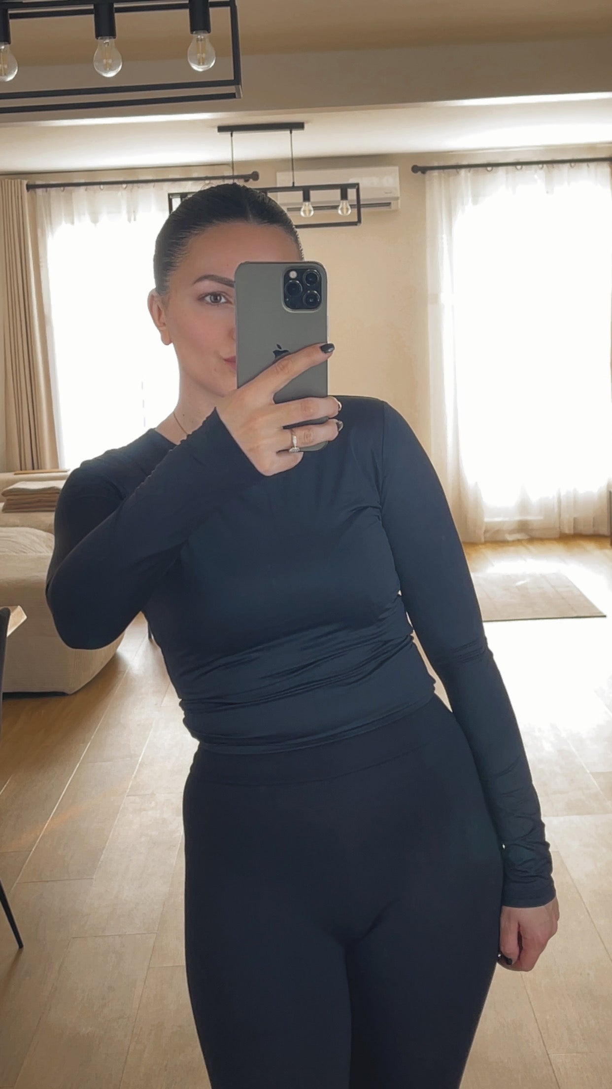 Top ajusté à manches longues