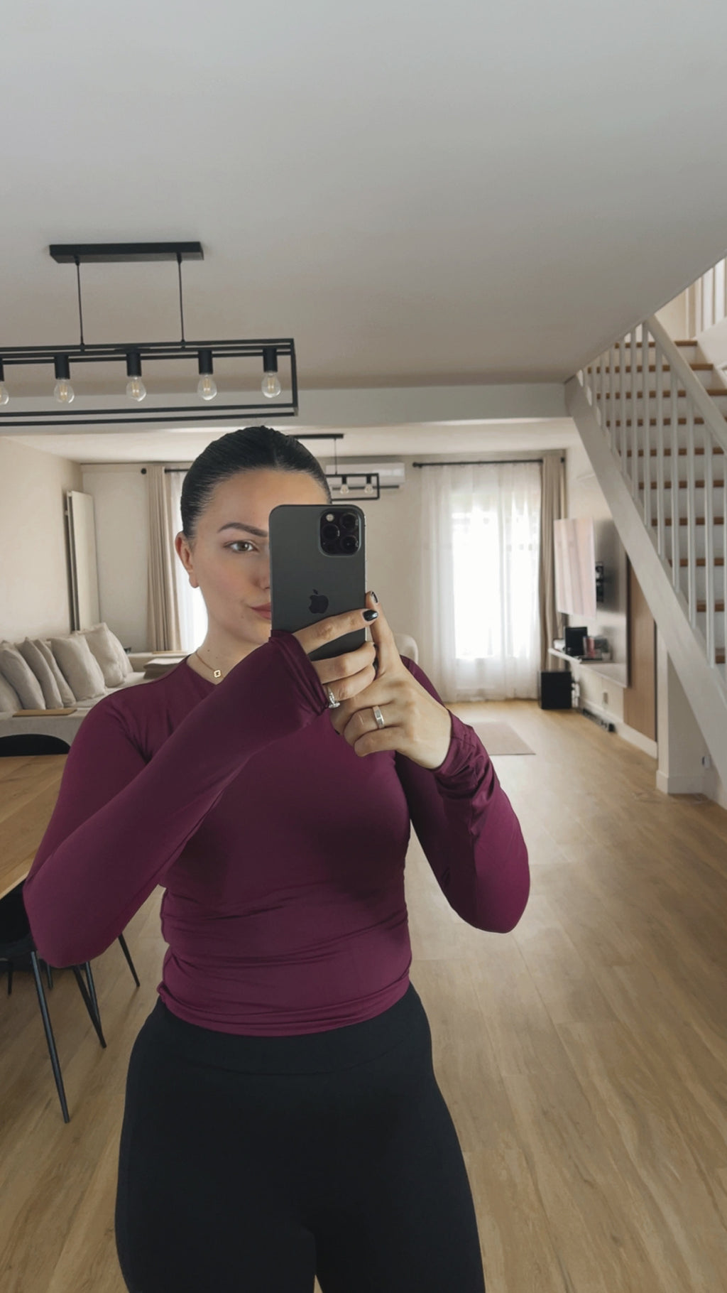 Top ajusté à manches longues