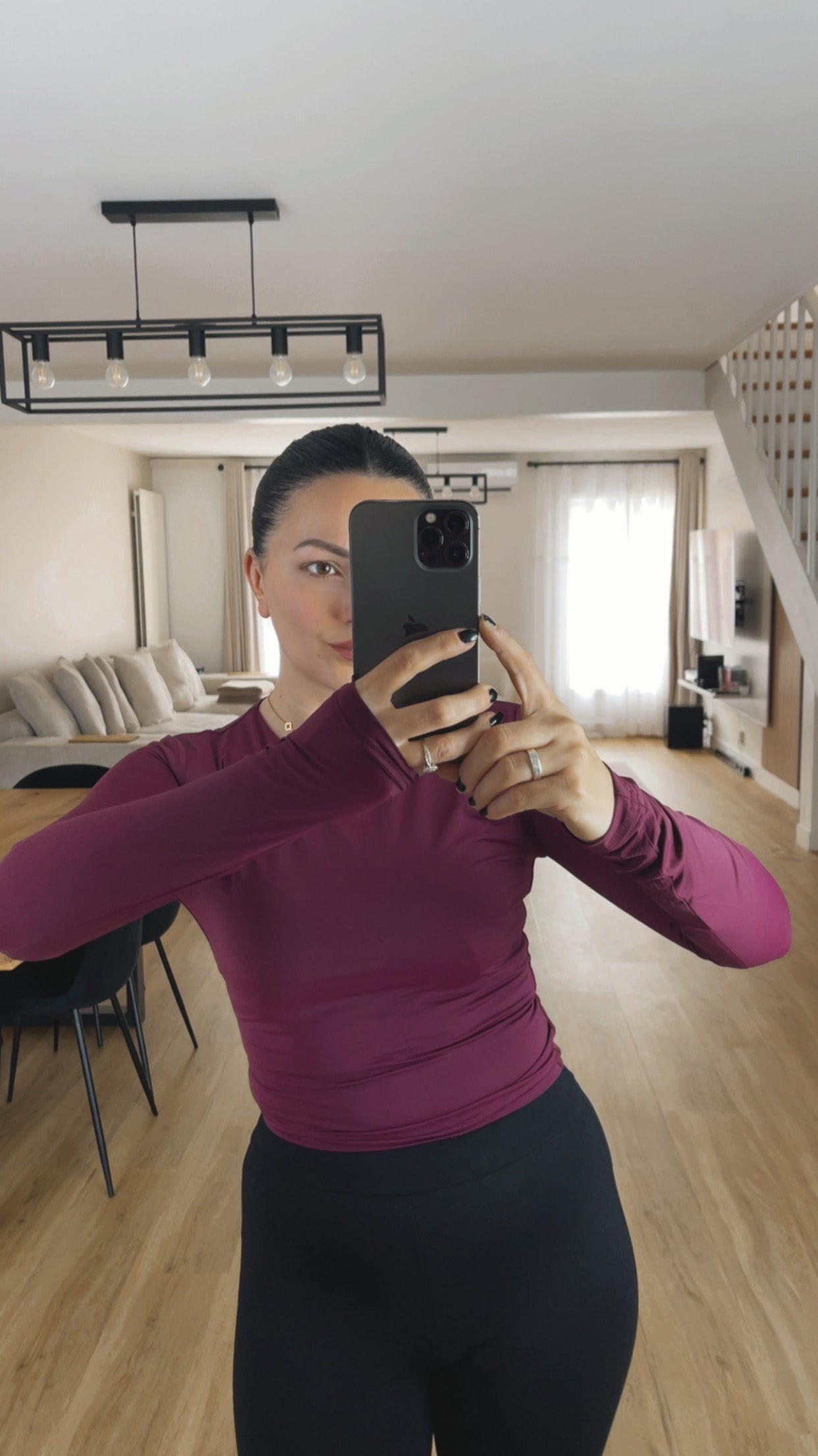 Top ajusté à manches longues