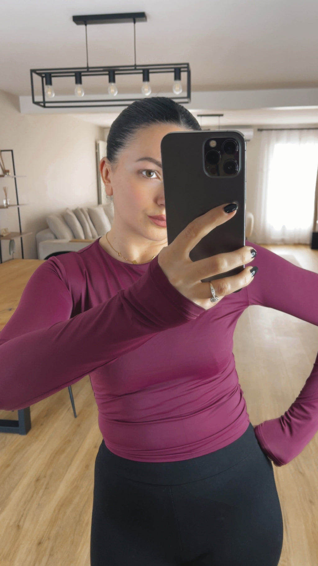 Top ajusté à manches longues