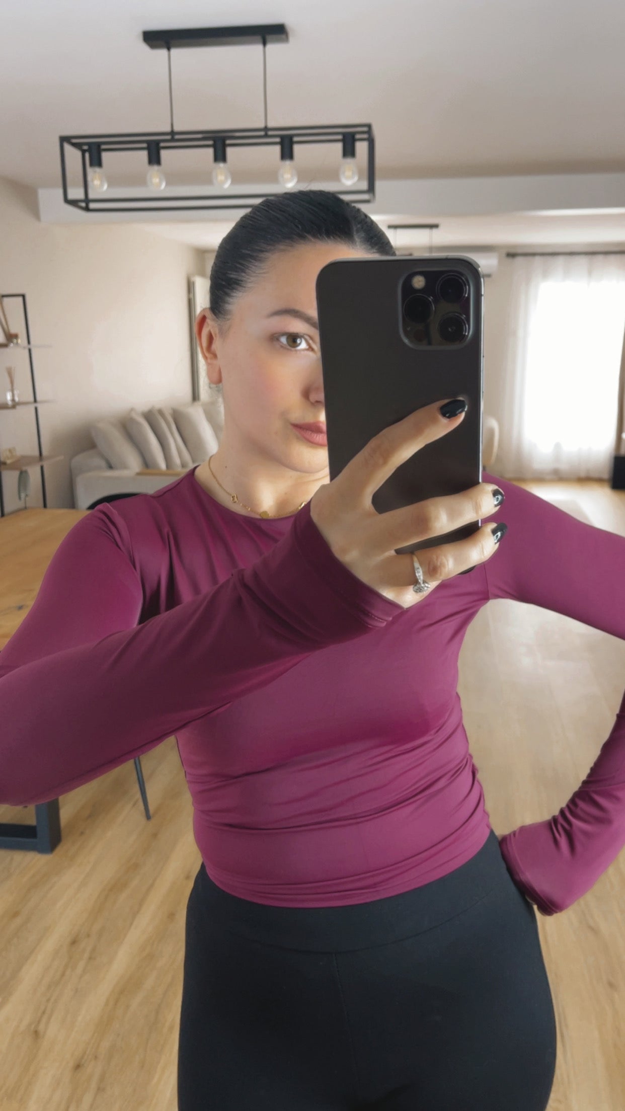 Top ajusté à manches longues