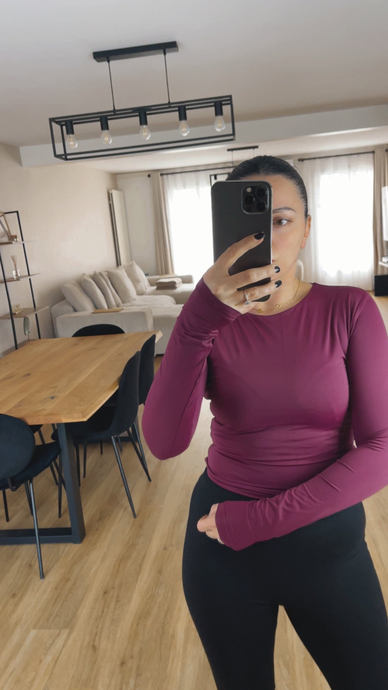 Top ajusté à manches longues